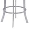 Armen Living Prinz 30" Bar Height Swivel Gray Faux Leather and Brushed Stainless Steel Bar Stool LCPRBAGRBS30 - alternate 7